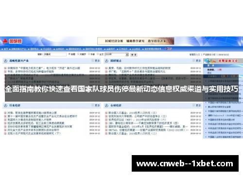 全面指南教你快速查看国家队球员伤停最新动态信息权威渠道与实用技巧